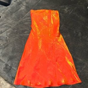 white fox crazy for you mini dress - orange